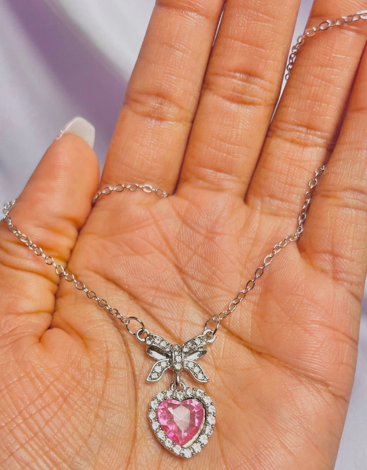 Lady in Pink Necklace
